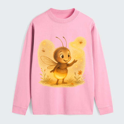 Firefly choreographer arranging synchronized light patterns over a - Classic Long Sleeve Shirt - Pink