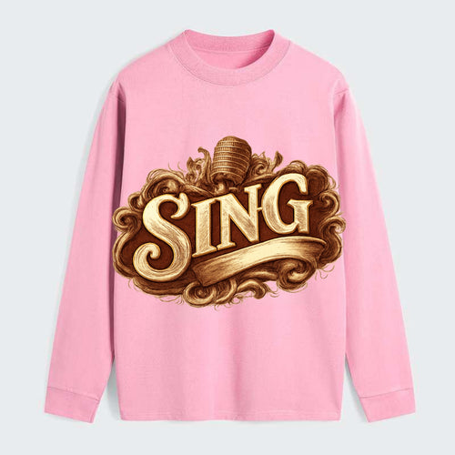 Bold typography design - SING - vocal expression, musical soul - Classic Long Sleeve Shirt