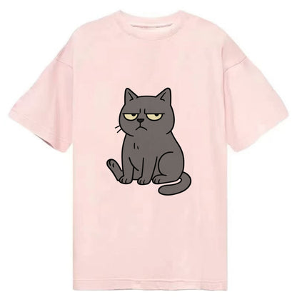 The Cat Judging Silently - Classic T-shirt - Pink