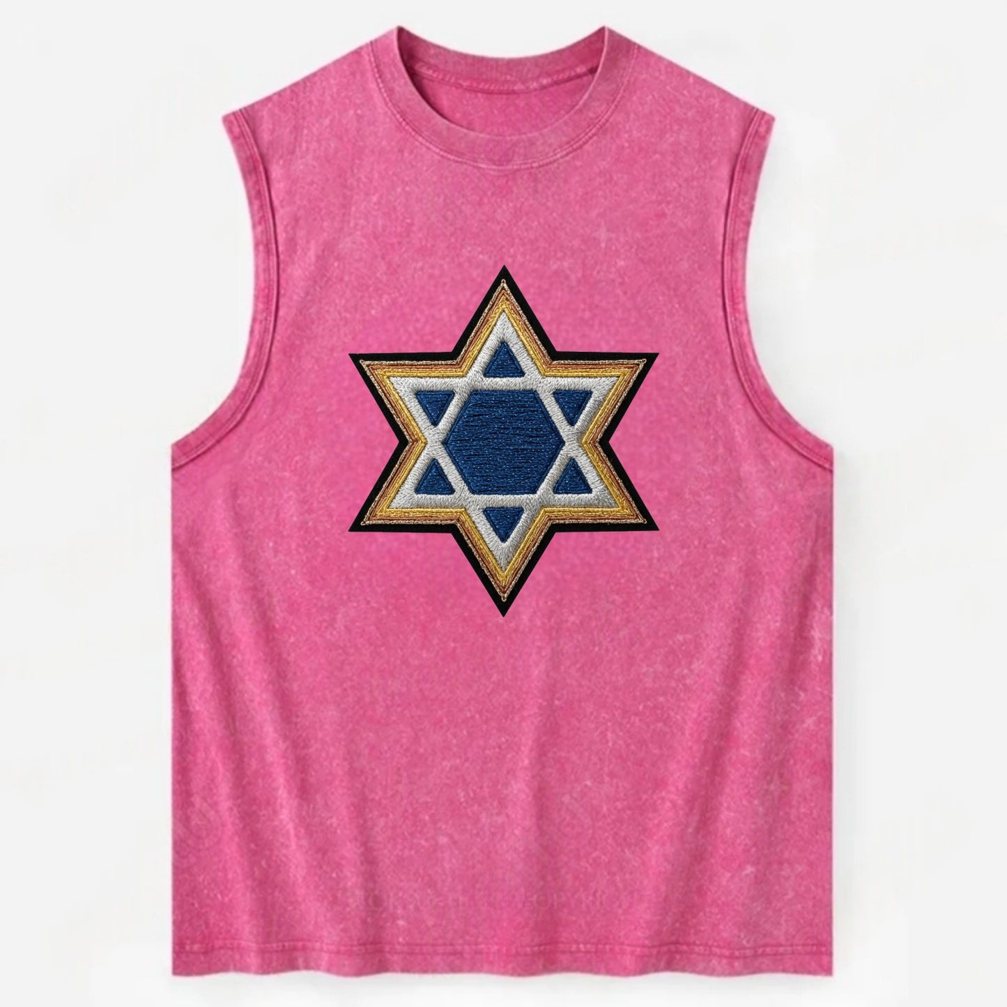 Star of David - Vintage Washed Tank - Pink