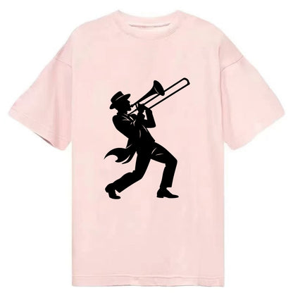 Trombone player jazz improvisation - Classic T-shirt - Pink