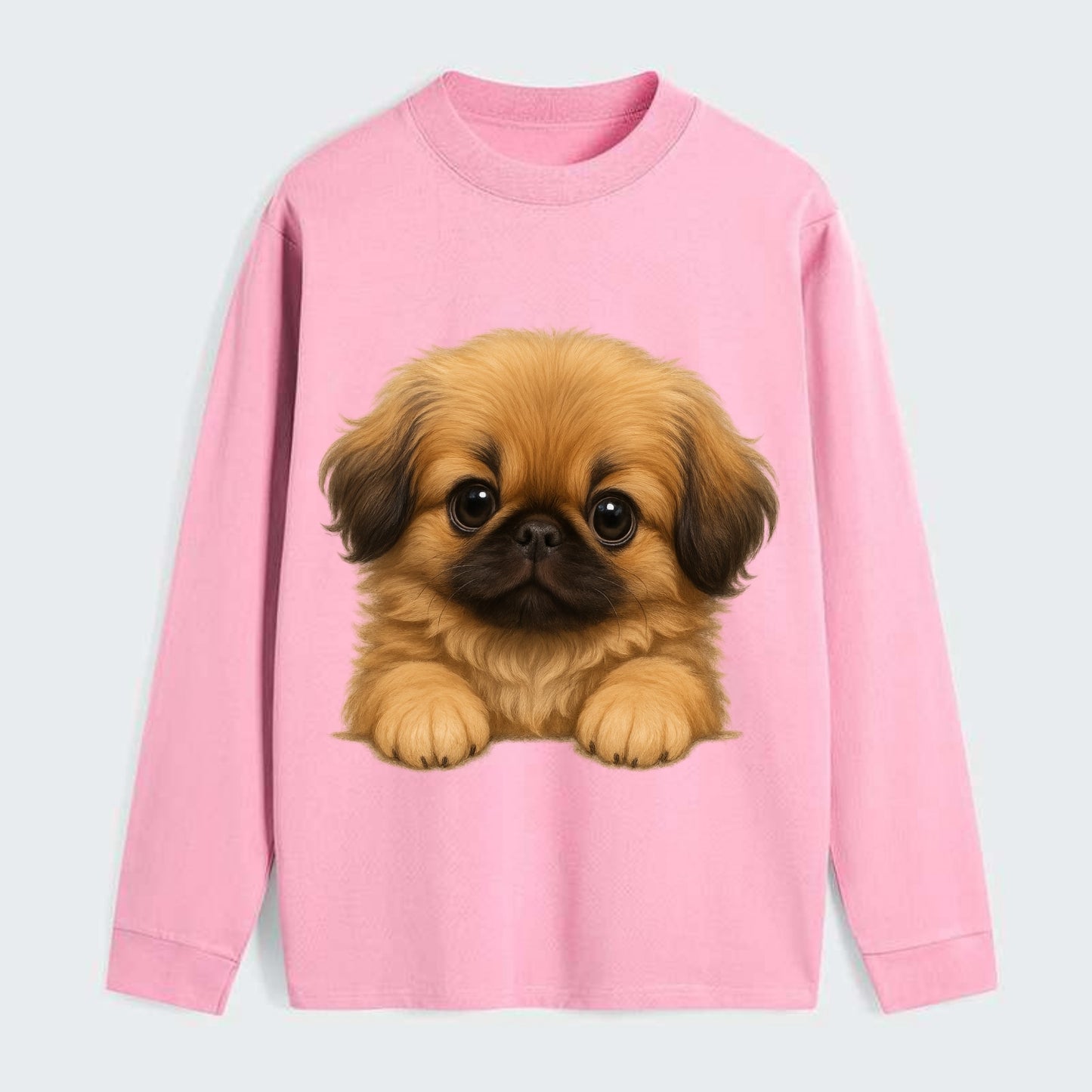 Pekingese  - Classic Long Sleeve Shirt - Pink