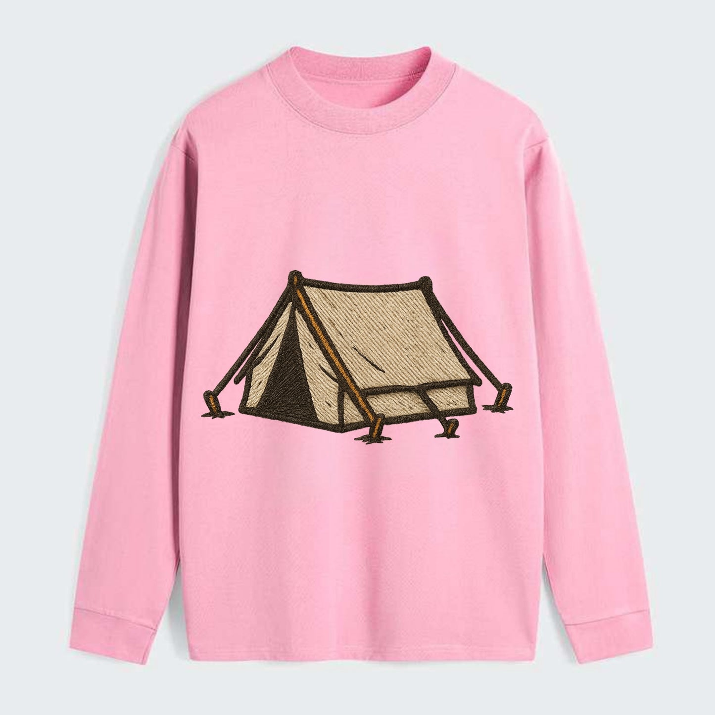 Camping Tent  - Classic Long Sleeve Shirt - Pink