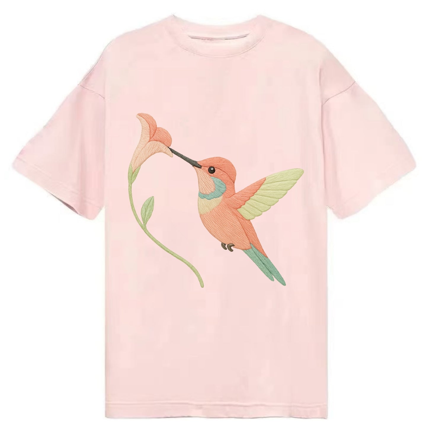 Coral Hummingbird - Classic T-shirt - Pink