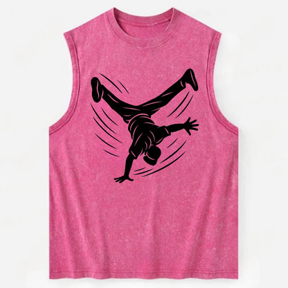 Breakdancer windmill move - Vintage Washed Tank - Pink