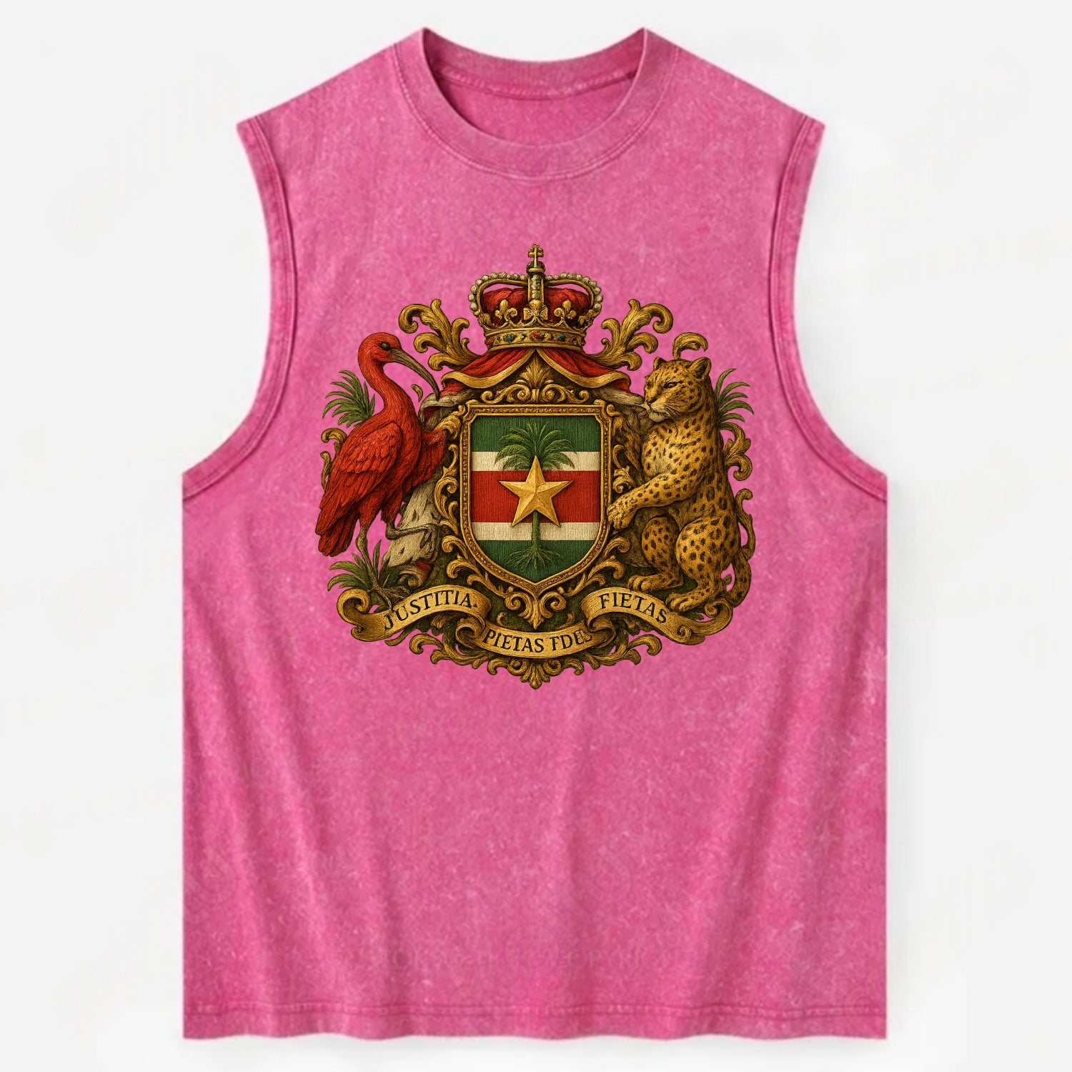 Suriname Star Emblem  - Vintage Washed Tank - Pink