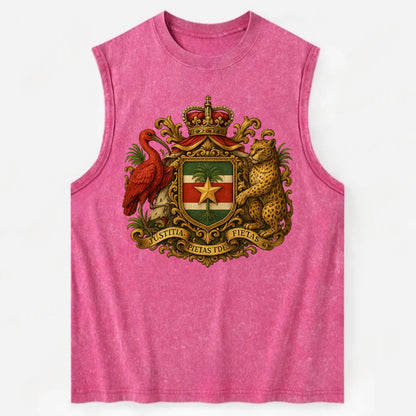 Suriname Star Emblem  - Vintage Washed Tank - Pink