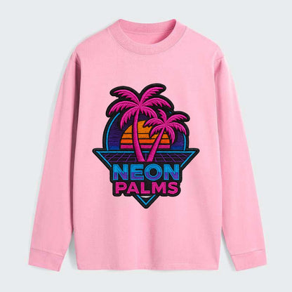 Neon Palms - Classic Long Sleeve Shirt - Pink