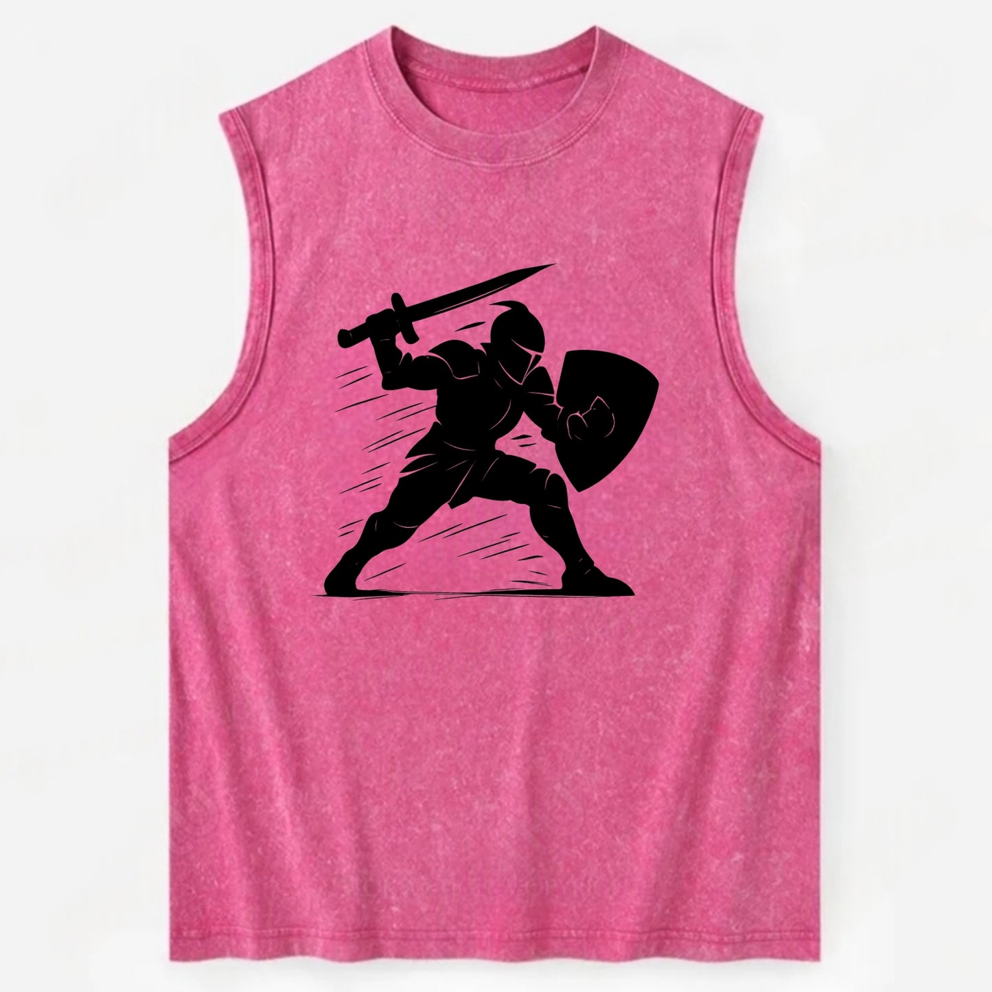 Knight with sword and shield - Vintage Washed Tank - Pink