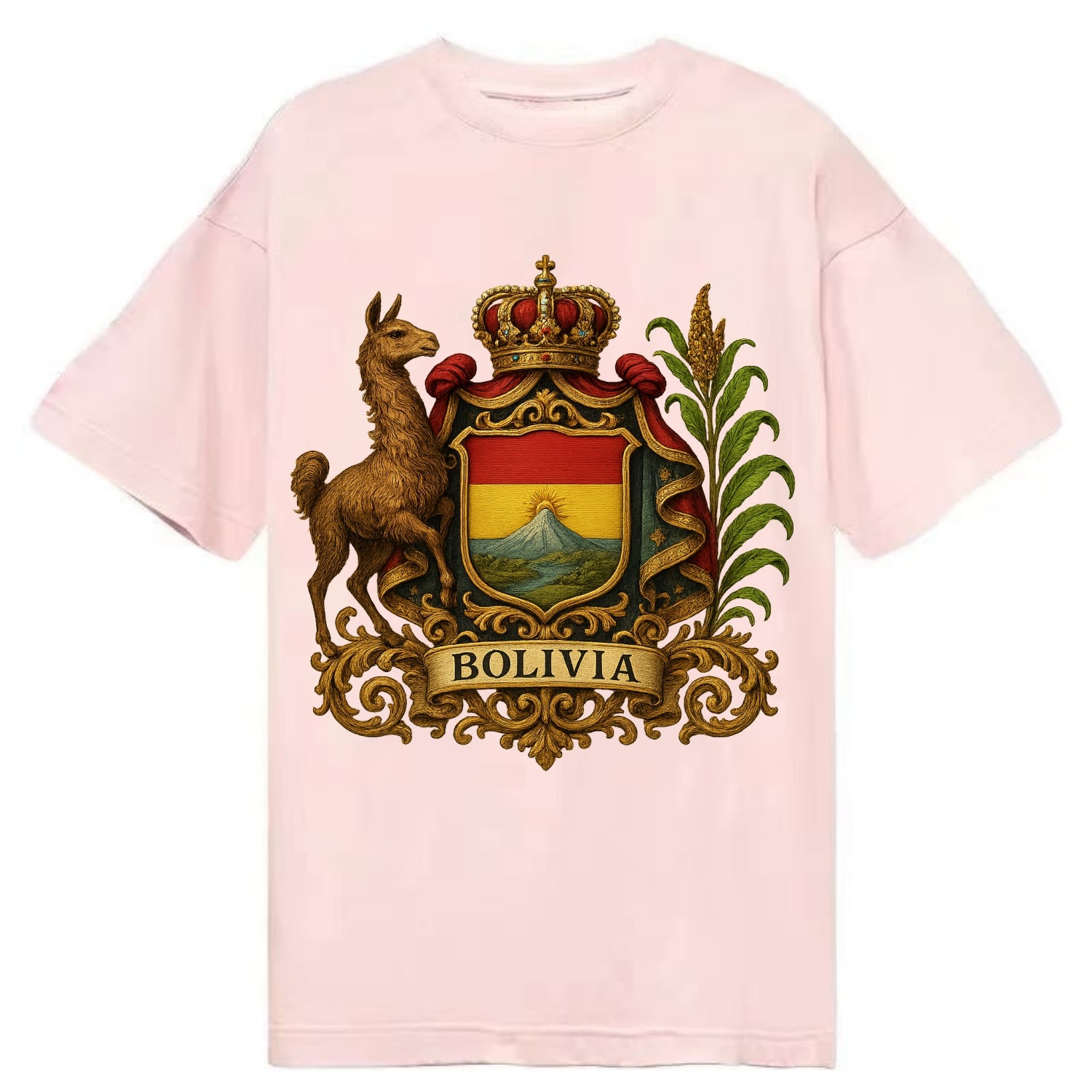 Bolivia Royal Logo  - Classic T-shirt - Pink