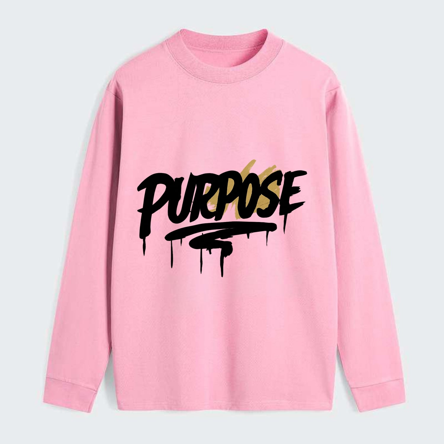 Bold typography design - "PURPOSE" - reason for being - Classic Long Sleeve Shirt - Pink
