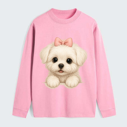 Maltese  - Classic Long Sleeve Shirt - Pink