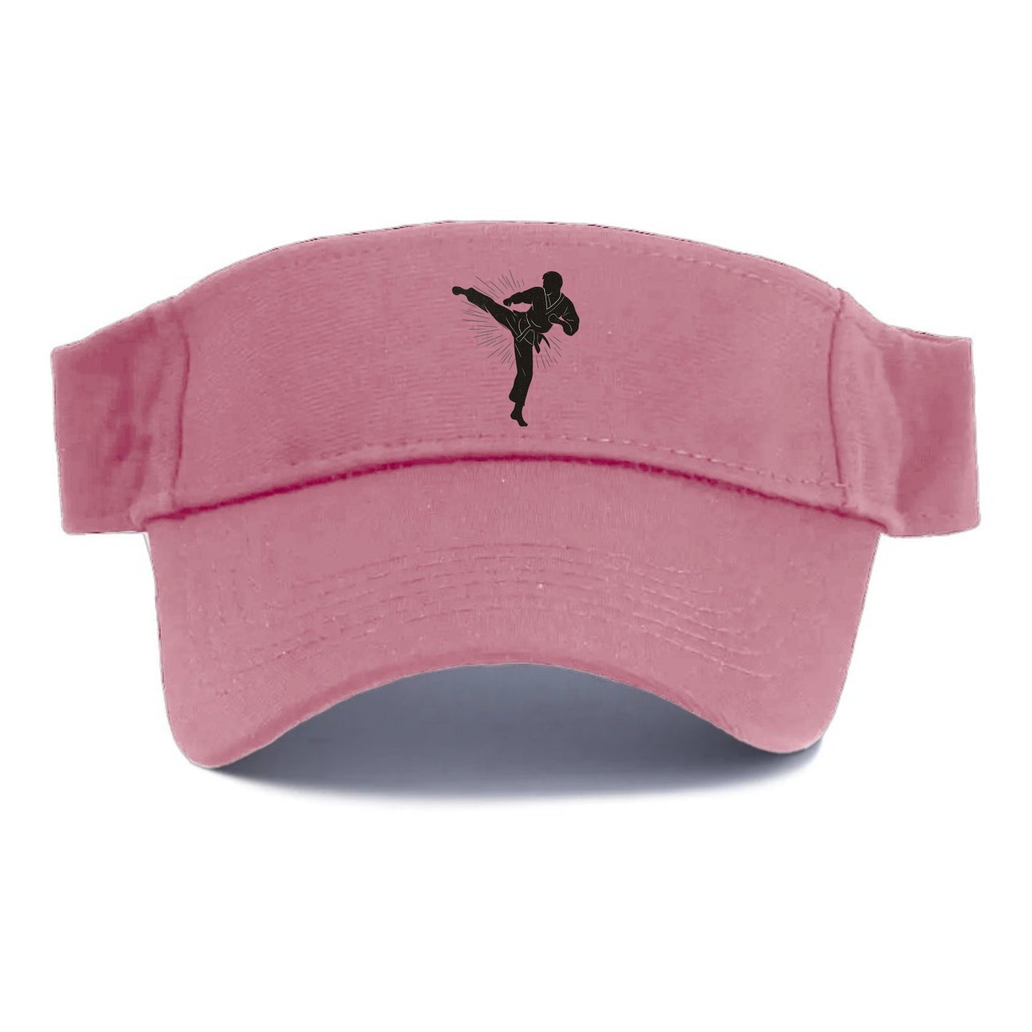 Taekwondo athlete spinning heel kick - Visor - Pink
