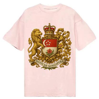 Singapore Merlion Emblem  - Classic T-shirt - Pink