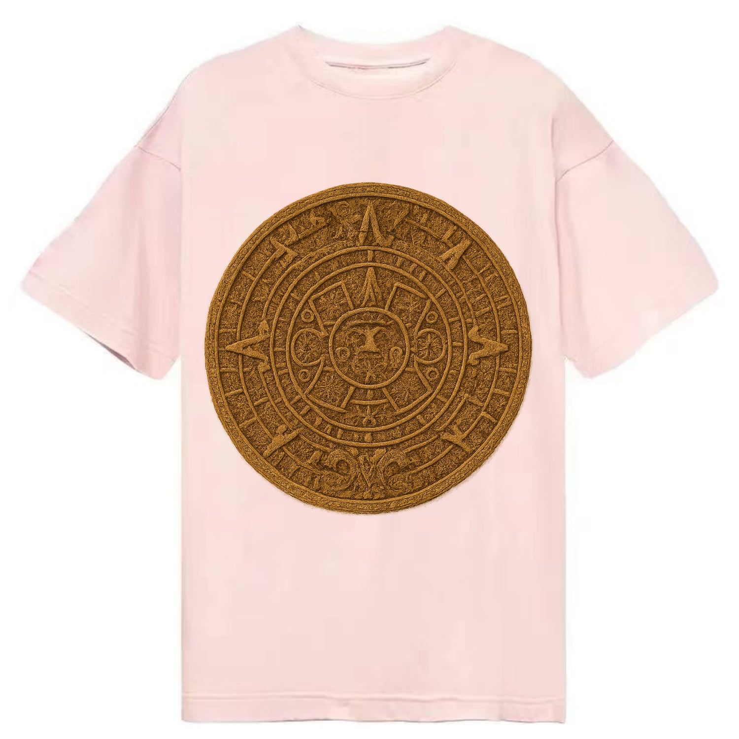 Aztec Calendar  - Classic T-shirt - Pink