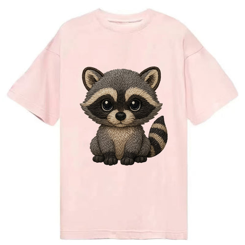 Baby Raccoon - gray fur, black mask, ringed tail, bright curious eyes, - Classic T-shirt