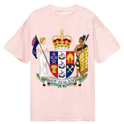 Coat Of Arms Of New Zealand - Classic T-shirt - Pink