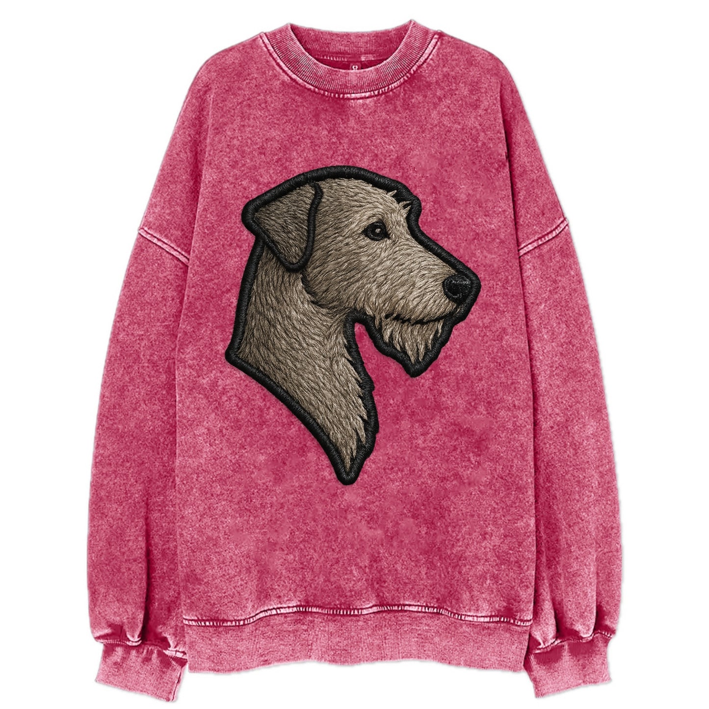 Irish Wolfhound - Modern gentle giant lo - Vintage Sweatshirt - Pink
