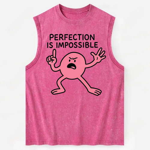 PERFECTION IS IMPOSSIBLE | Asymmetrical circle trying - - Vintage Washed Tank