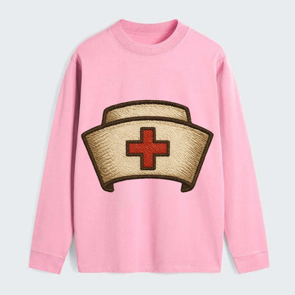 Nurse Cap  - Classic Long Sleeve Shirt - Pink