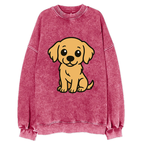 Golden Retriever - Head tilt curious pose - Vintage Sweatshirt