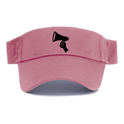 Megaphone silhouette - voice and protest ink brushwork - Visor - Pink