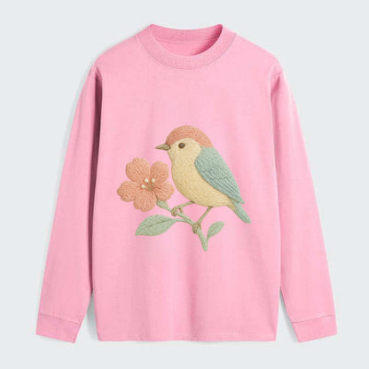 Peach Flowerpecker - Classic Long Sleeve Shirt - Pink