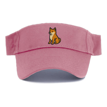 Shiba Inu - Red colored sitting pose - Visor - Pink
