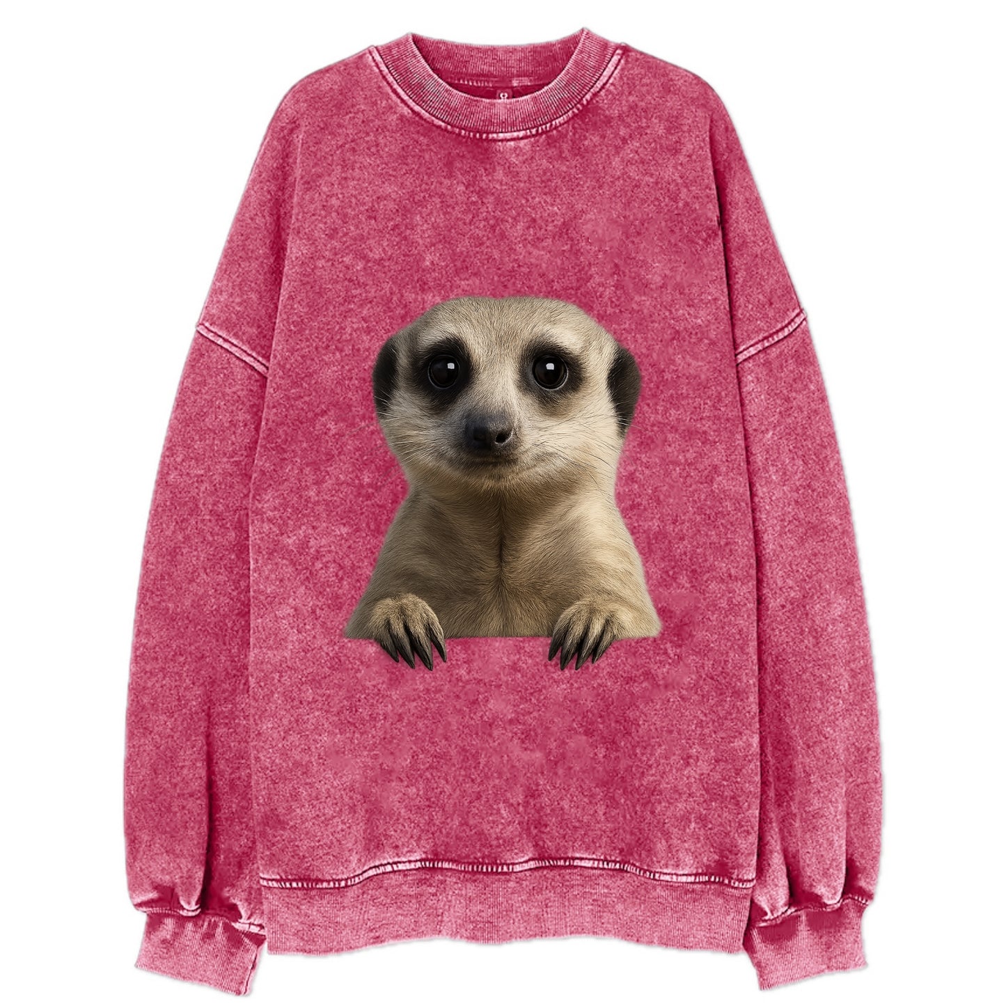 Meerkat  - Vintage Sweatshirt - Pink