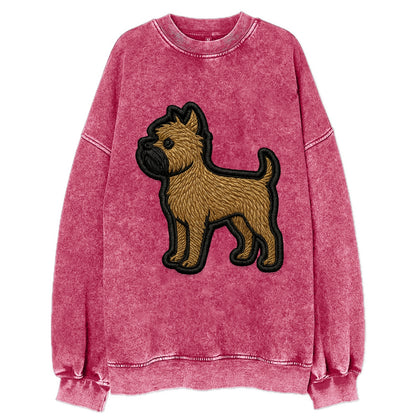 Affenpinscher - Contemporary wiry design - Vintage Sweatshirt - Pink