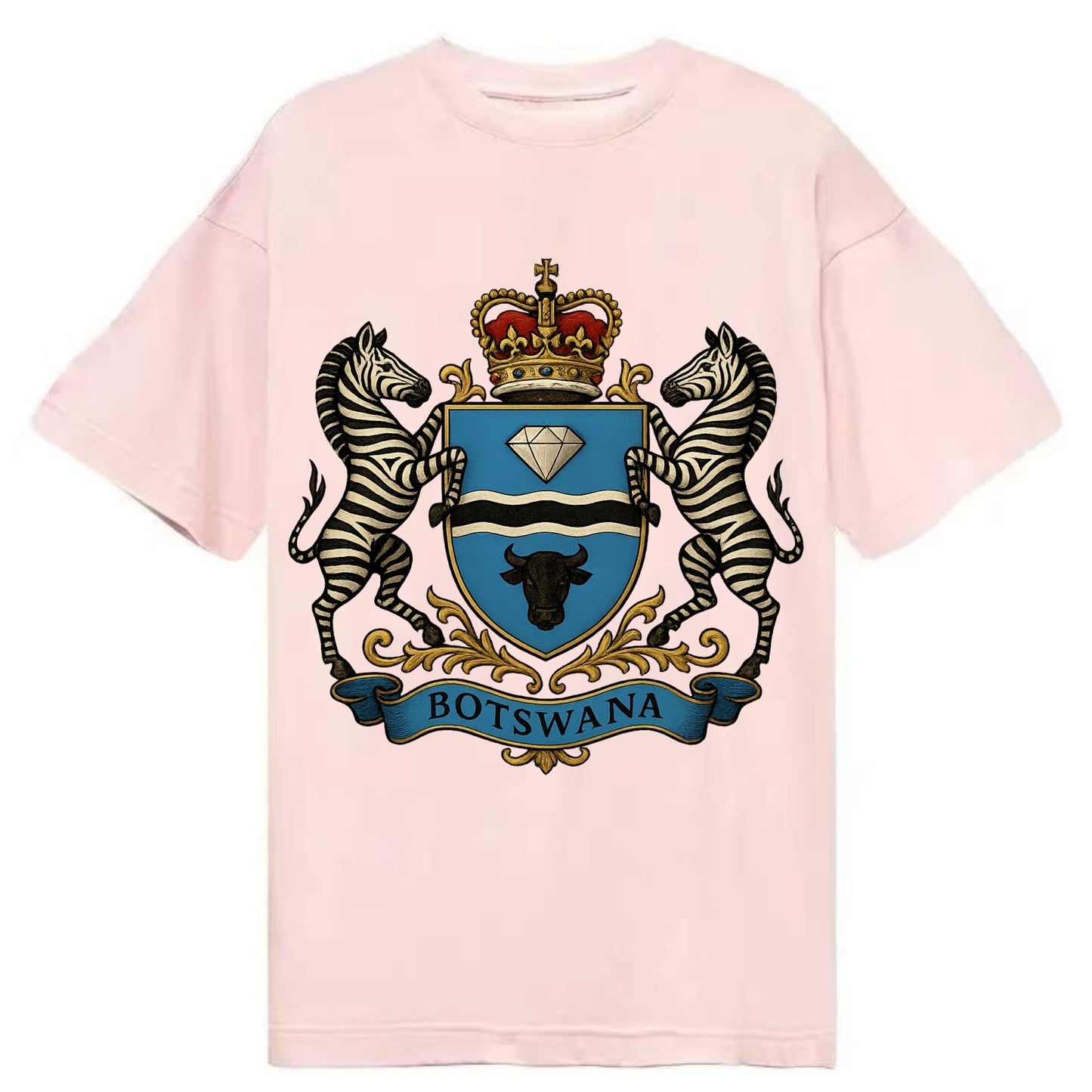 Botswana Heritage Badge  - Classic T-shirt - Pink