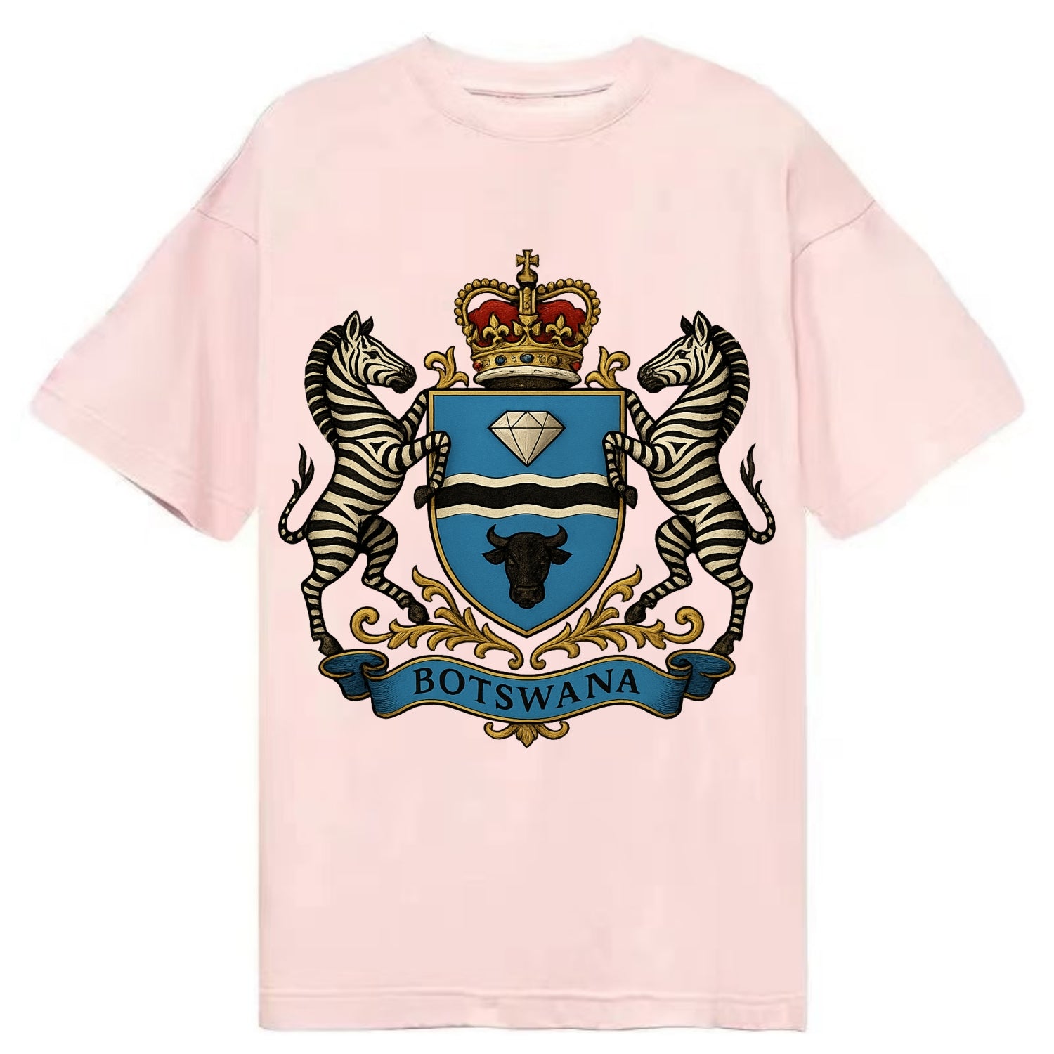 Botswana Heritage Badge  - Classic T-shirt - Pink