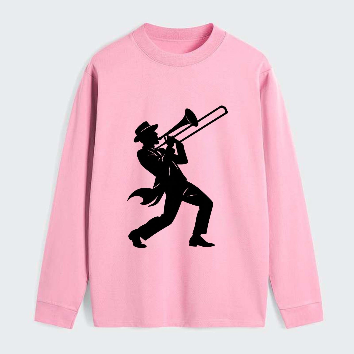 Trombone player jazz improvisation - Classic Long Sleeve Shirt - Pink