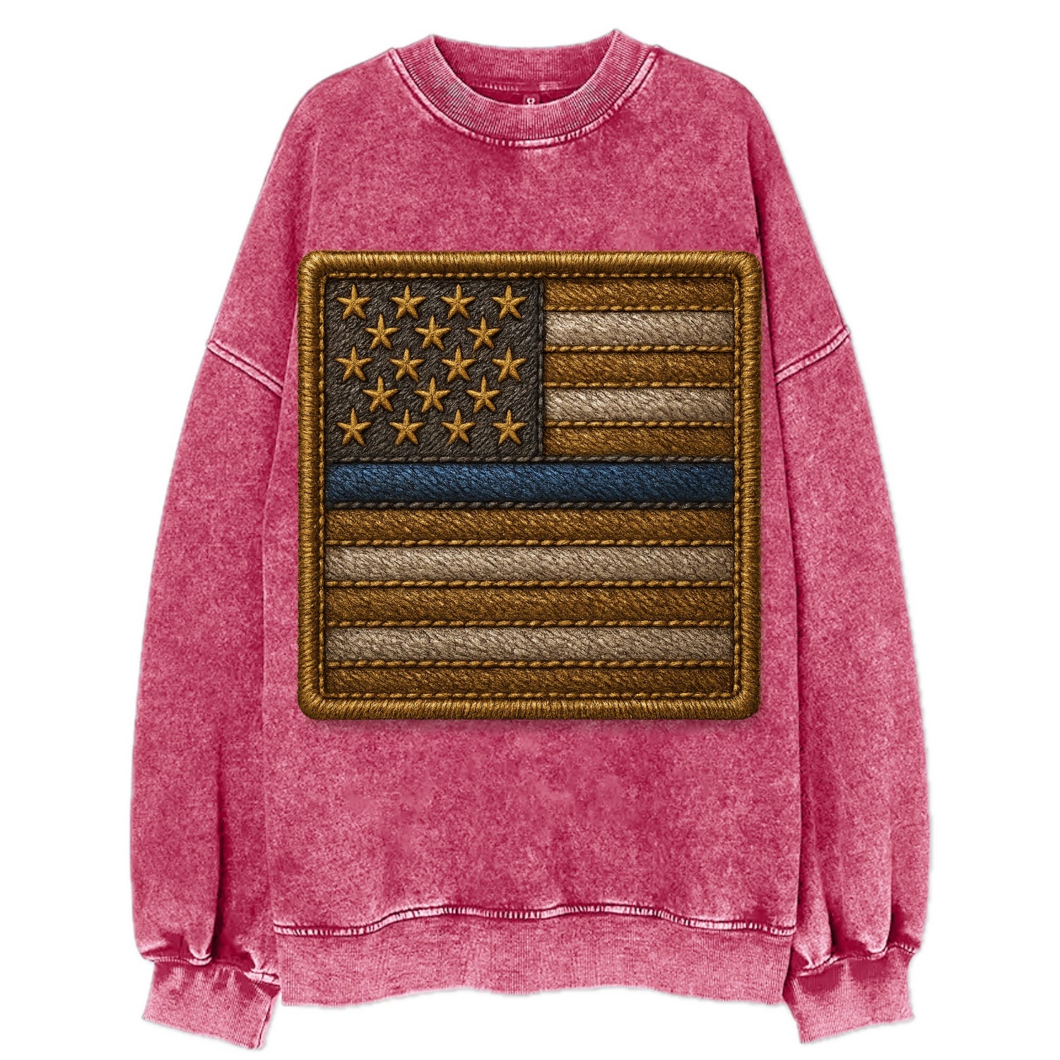 Thin Blue Line  - Vintage Sweatshirt - Pink