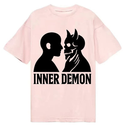 Inner Demon - Figure confronting shadow Classic T-shirt - Pink