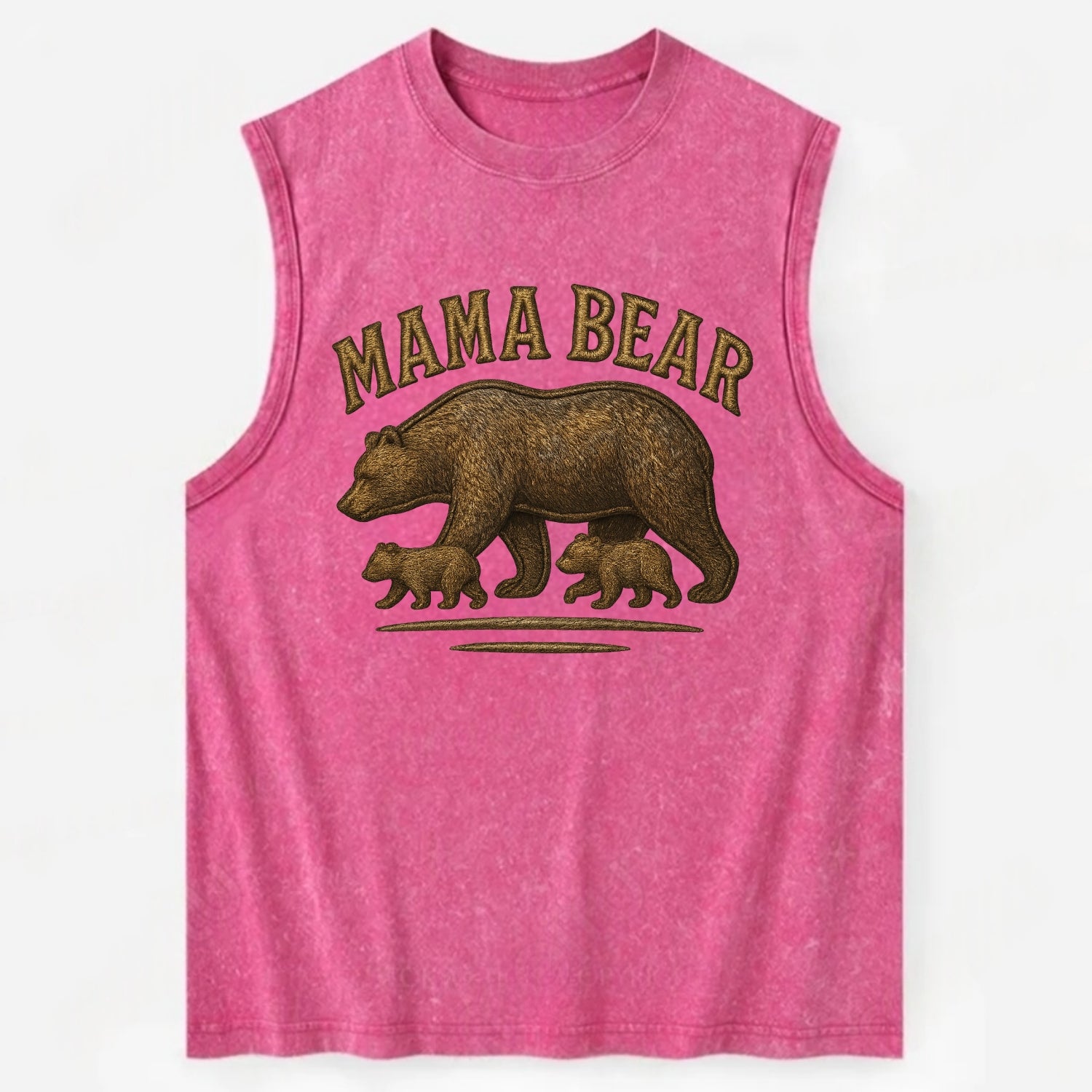 Mama Bear  - Vintage Washed Tank - Pink