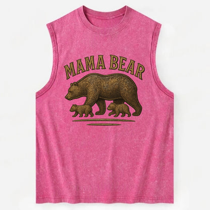 Mama Bear  - Vintage Washed Tank - Pink