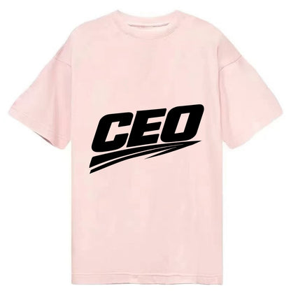 Bold typography design - "CEO" - chief executive, running things - Classic T-shirt - Pink