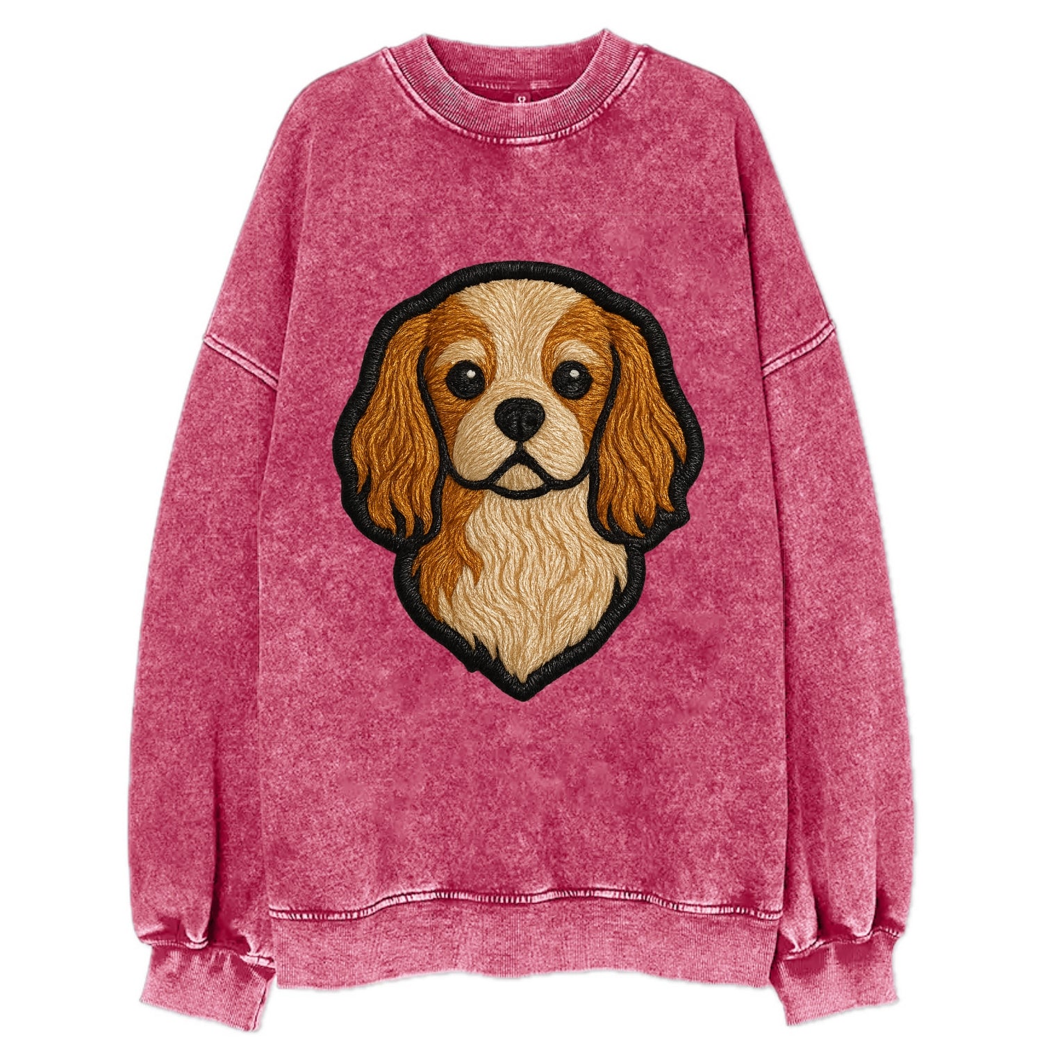 Cavalier King Charles Spaniel - Modern g - Vintage Sweatshirt - Pink