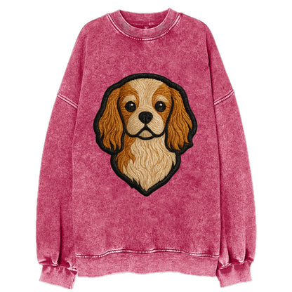 Cavalier King Charles Spaniel - Modern g - Vintage Sweatshirt - Pink