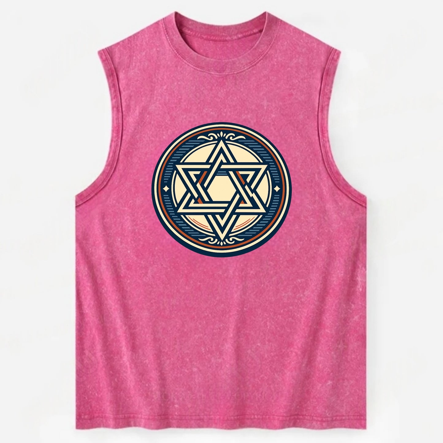 Celestial Unity Emblem - Vintage Washed Tank - Pink