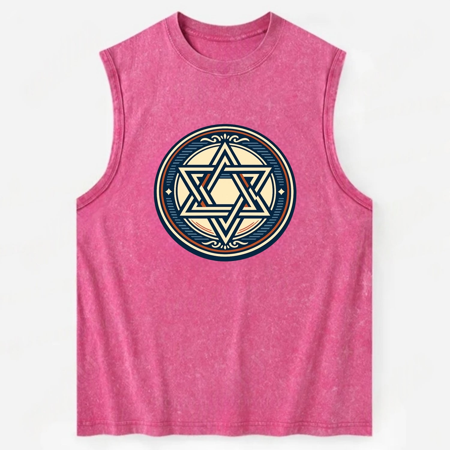 Celestial Unity Emblem - Vintage Washed Tank - Pink