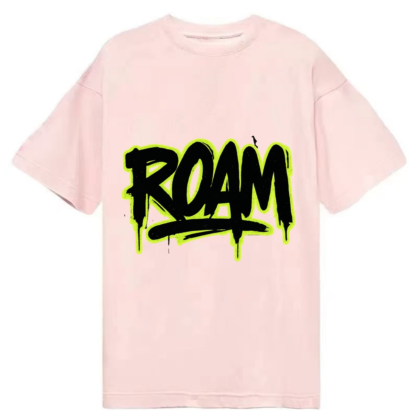 Bold typography design - "ROAM" - wander freely, no destination needed - Classic T-shirt - Pink