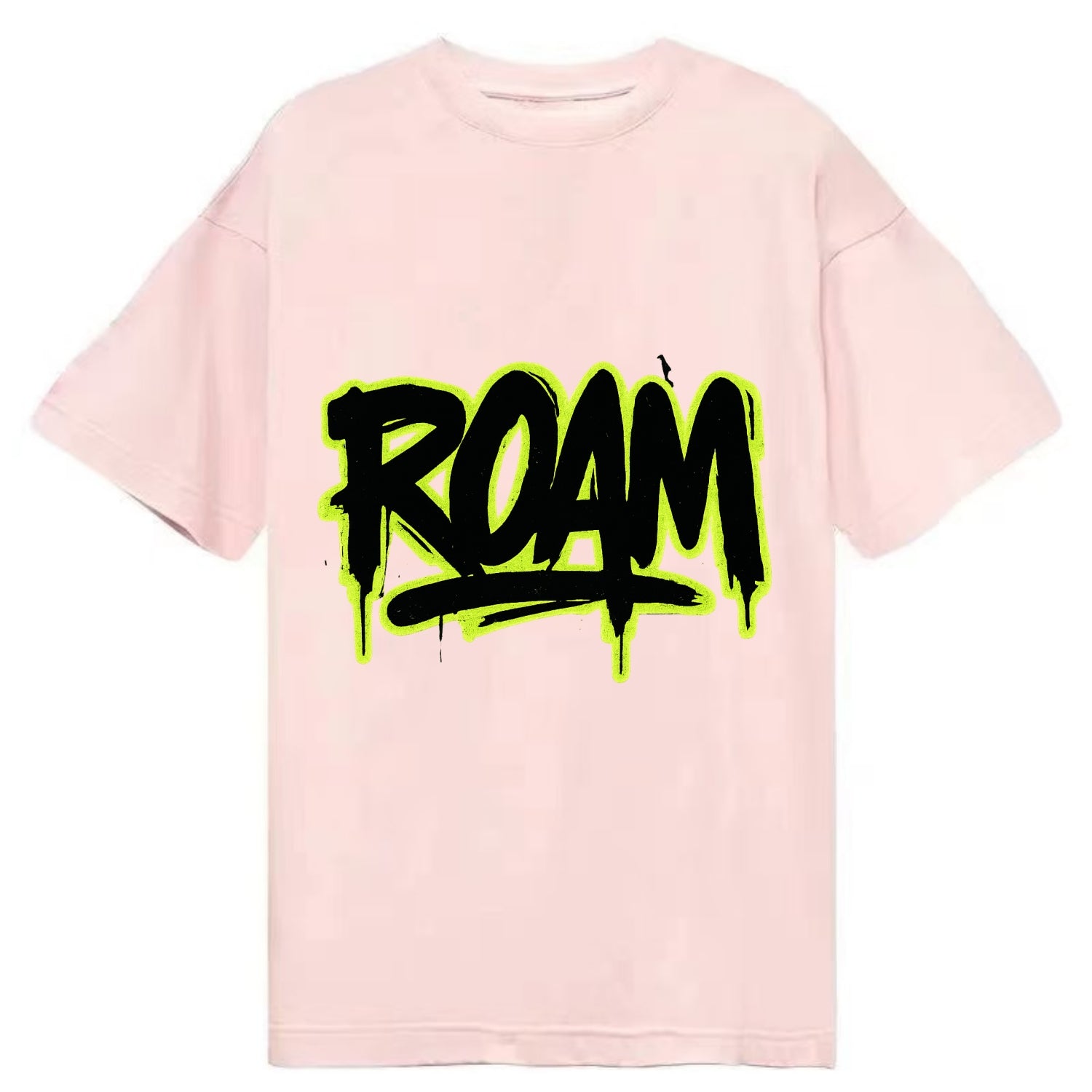 Bold typography design - "ROAM" - wander freely, no destination needed - Classic T-shirt - Pink