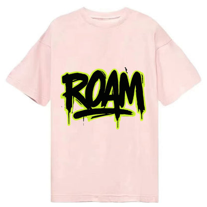 Bold typography design - "ROAM" - wander freely, no destination needed - Classic T-shirt - Pink