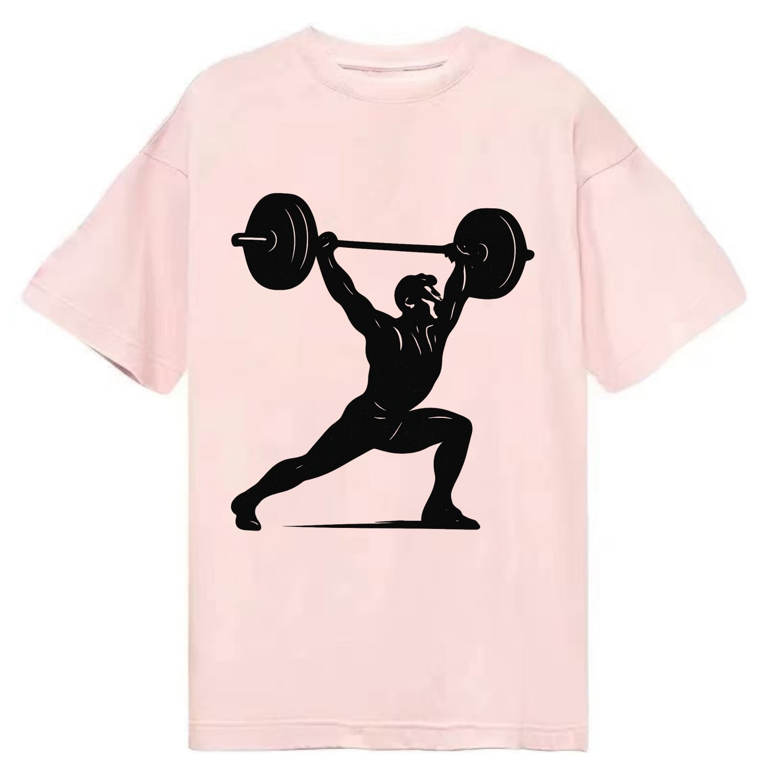 Weightlifter doing overhead snatch - Classic T-shirt - Pink