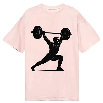 Weightlifter doing overhead snatch - Classic T-shirt - Pink