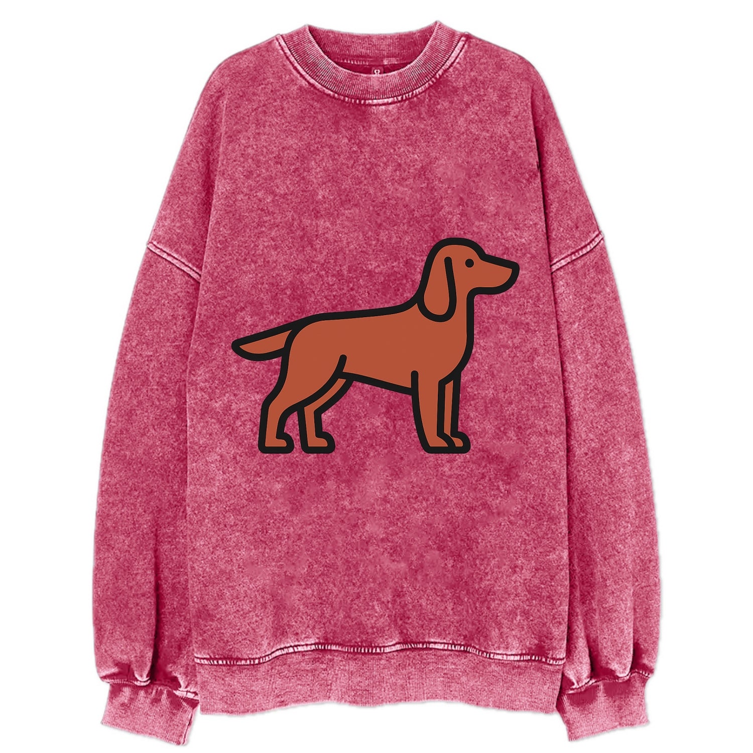 Irish Setter - Red/chestnut flat side profile - Vintage Sweatshirt - Pink