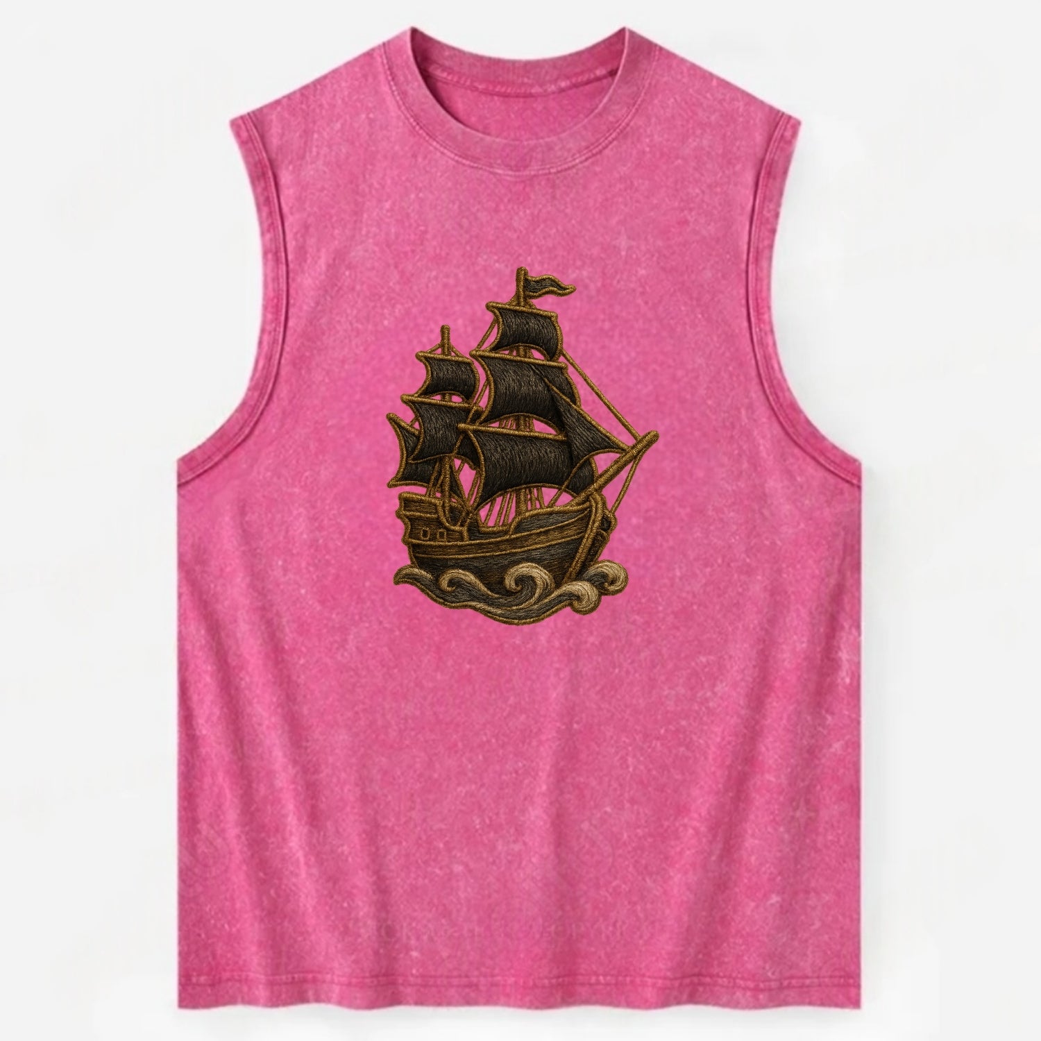 Pirate Ship  - Vintage Washed Tank - Pink