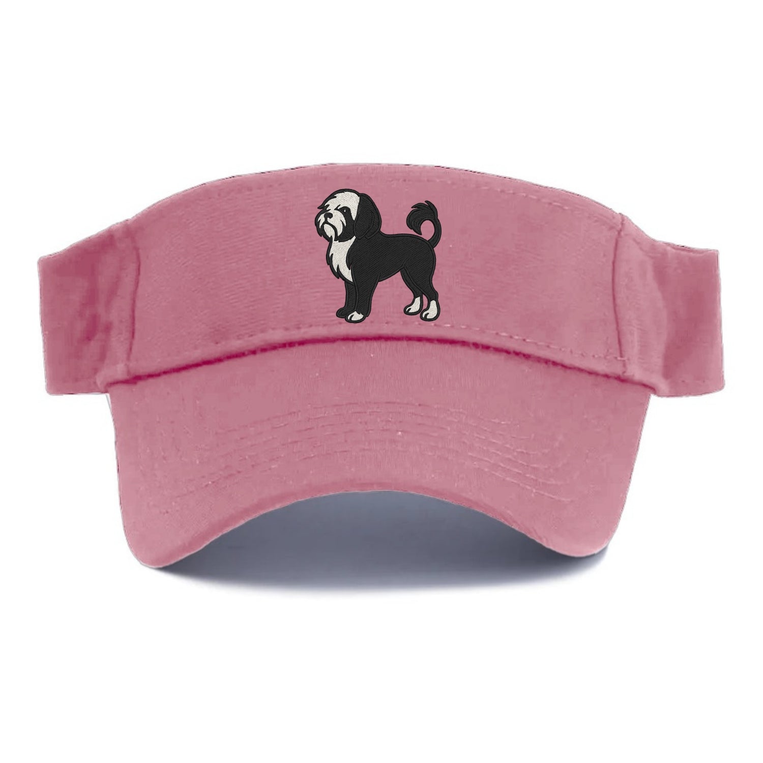 Löwchen - Black and white lion trim embr - Visor - Pink